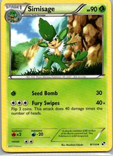 Simisage 8/114 Black & White Rare NM Pokemon TCG