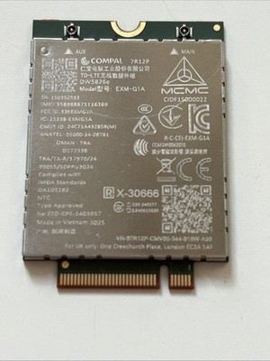 Dell DW5826e ESIM Snapdragon X12 Global LTE-Advanced Wireless  Card  7R12P W109