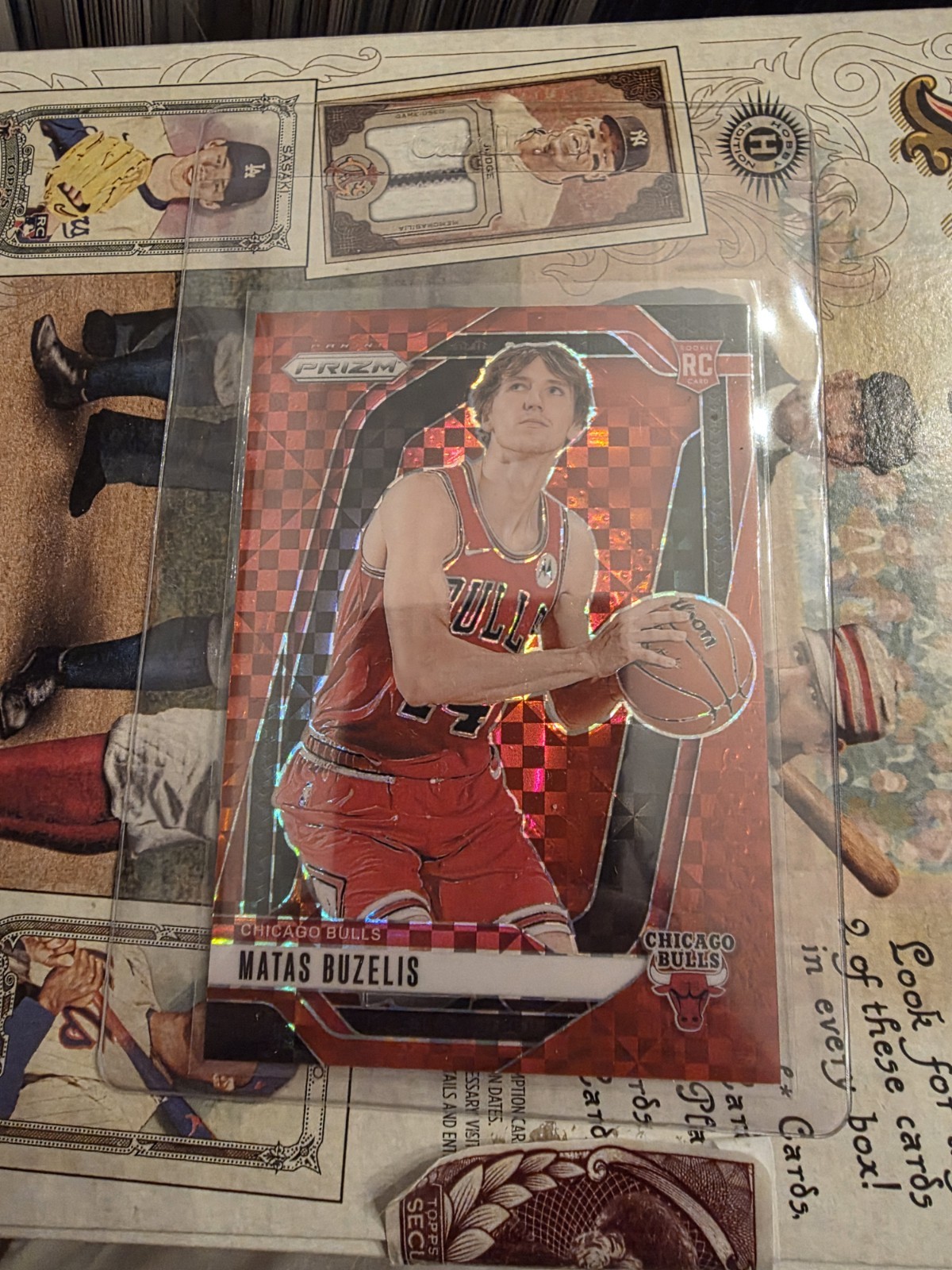 2024-25 Panini Prizm Red Pulsar Prizm #252 Matas Buzelis RC /75