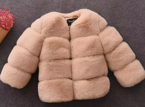 Nuovo bambino ragazza pelliccia sintetica bambino ThickGirl cappotto caldo giacca abbigliamento esterno - Foto 20 di 31