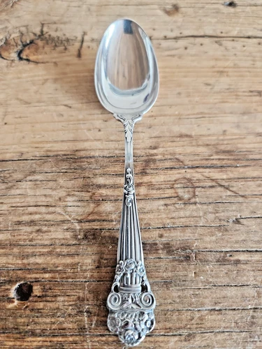 Antique Towle Sterling Silver Spoon Georgian Pattern 26g Date Engraved Pat 1898
