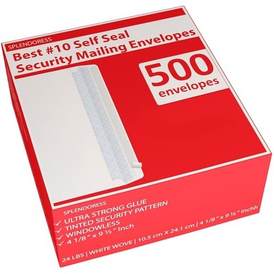 Self Seal Business Envelopes | 24lb | Tinted | 500 Pack