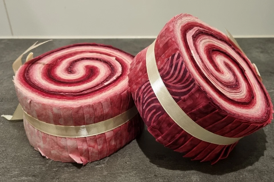 Jelly Roll Batik Pretty ASSORTED Pink Coloured tonings. - image 3 of 4