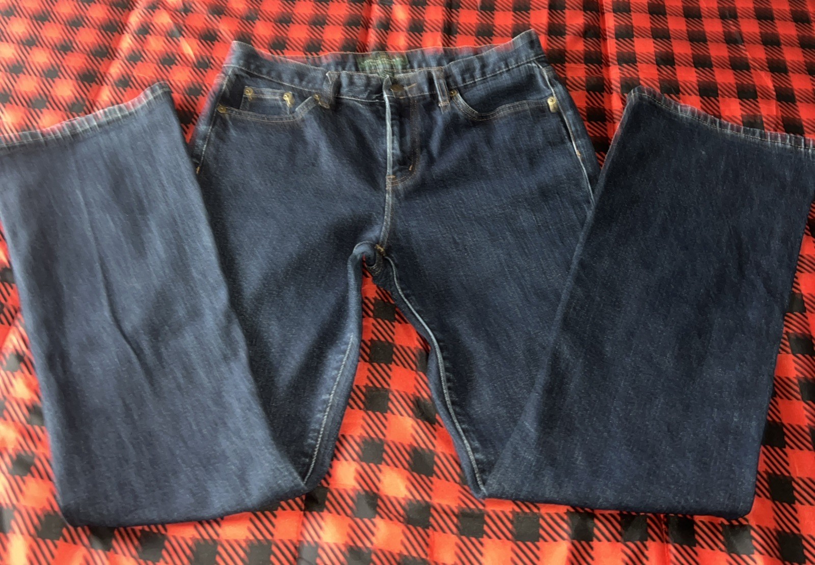 LRL Lauren Jeans Co. Ralph Lauren Size 6 Women’s Jeans Dark Wash Boot Cut Flare