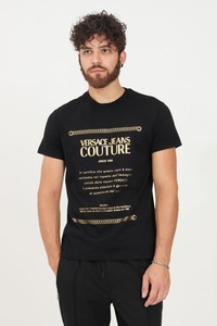 VERSACE JEANS COUTURE T-shirt Uomo Nero 71GAHT01CJ00T G89 8899+9489 | eBay