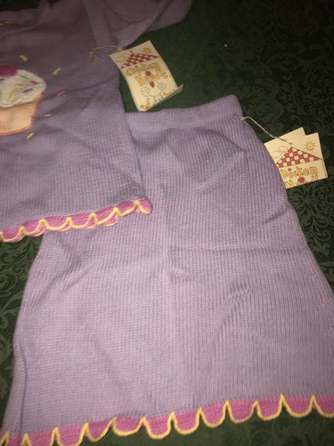 NWT Chicken Noodle party dress cupcake sweater skirt set 8 wedding event Easter - Picture 4 of 9