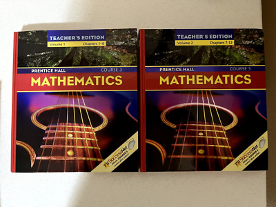 Prentice Hall Mathematics Course 3; Teacher s Editions, Volumes 1-2, Ch. 1-12!