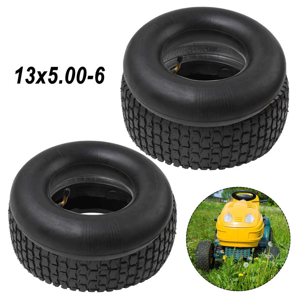 2x Reifenmantel Luftschlauch Aufsitzmäher 13x5.00-6 Reifenschlauch Rasentraktor - Bild 2 von 4