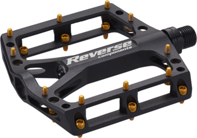 Reverse Black ONE Flat Fahrrad Pedal schwarz/gold