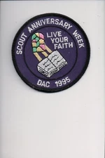 1995 DAC Scout Anniversary Week Live Your Faith patch