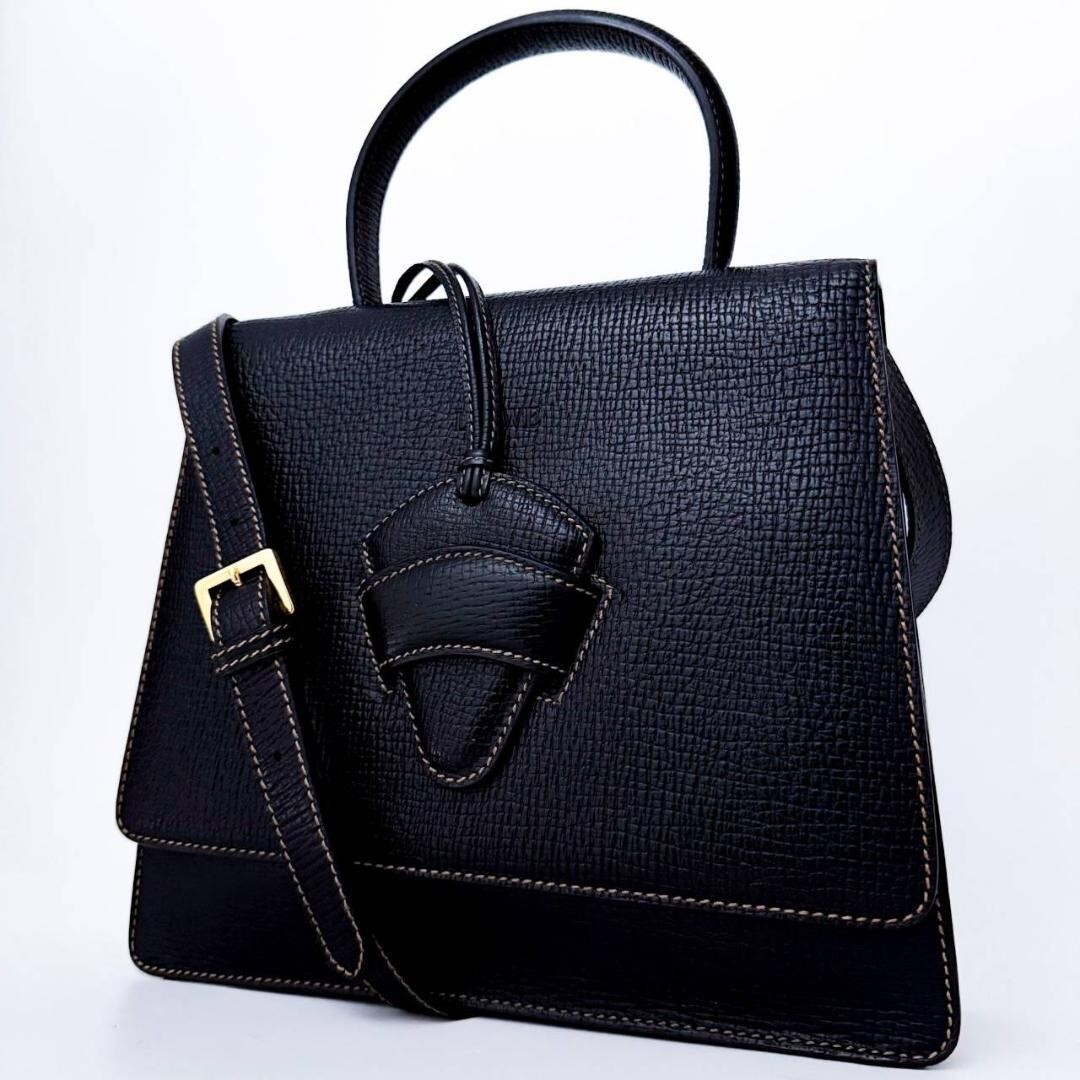 ロエベ スエードレザー バルセロナ 2wayバッグ ロエベ LOEWE バルセロナ 2WAYハンドバッグ ブラック レザー