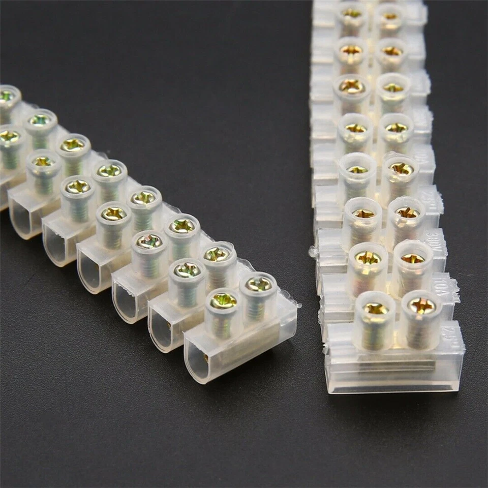 3PCS 12 Way Connector Strip 3A 6A 10A Electrical Wire Terminal Block Connection - Image 3 of 4