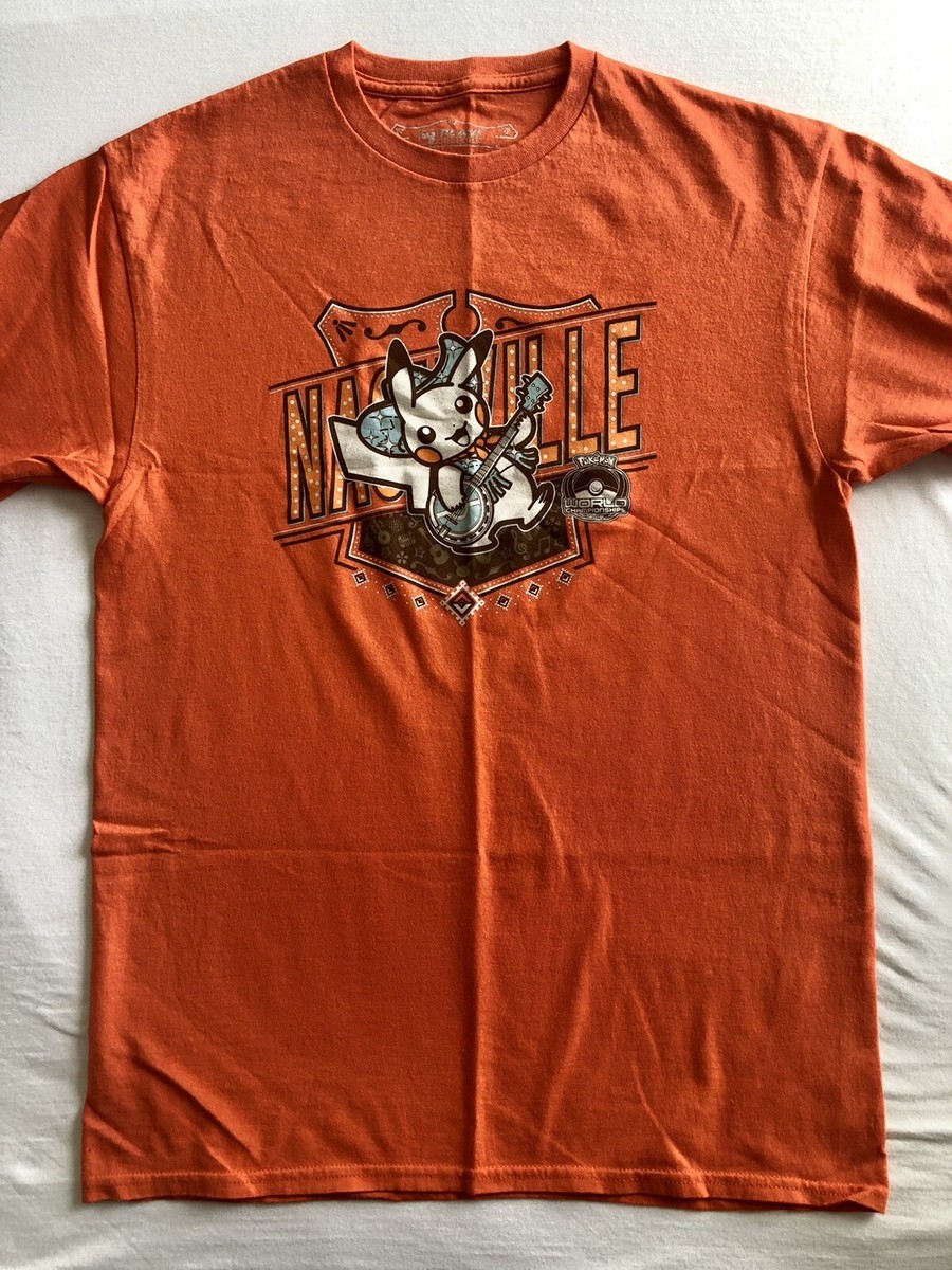 オリジナル　パッチ　e w n clth Pokemon World Championships T Shirt Adult M TCG 2018 Orange