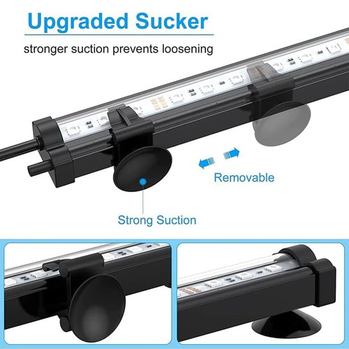 RGB Underwater LED Air Bubble Light Aquarium Lights Submersible for Fish Tank UK - Picture 10 of 18