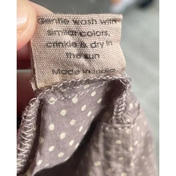 Vestido Plumero Largo Perla Magnolia Lunares Lagenlook Talla Grande Beige Marrón OS Foto 4 de 4