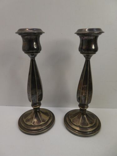 PAIR VINTAGE PERFECTION SILVER PLATED CANDLESTICKS CANDLE HOLDERS - Picture 3 of 8