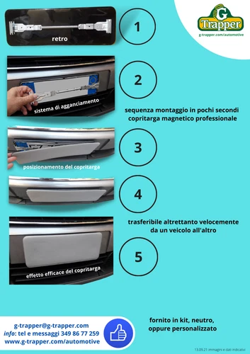 Copritarga magnetici neutri personalizzabili ideali x facili foto x vendita auto - Foto 2 di 2