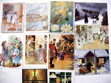 SCHWEDEN - 11 Postkarten Kunstkarten AK Weihnachten Jul Carl Larsson  Beskow