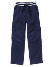 NWT Gymboree Boys Pull on Pants Navy Blue Cargo 4, 5 Everyday All Star