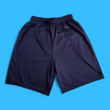 Blue Gym Shorts Boys Youth S Small 8-10 Plain Team Uniform School Athletic EUC