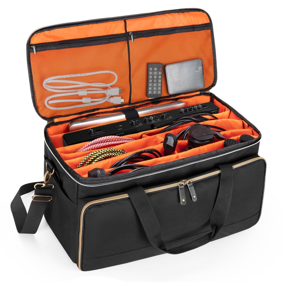 Trunab Large Travel DJ Cable File Bag with Inner Detachable