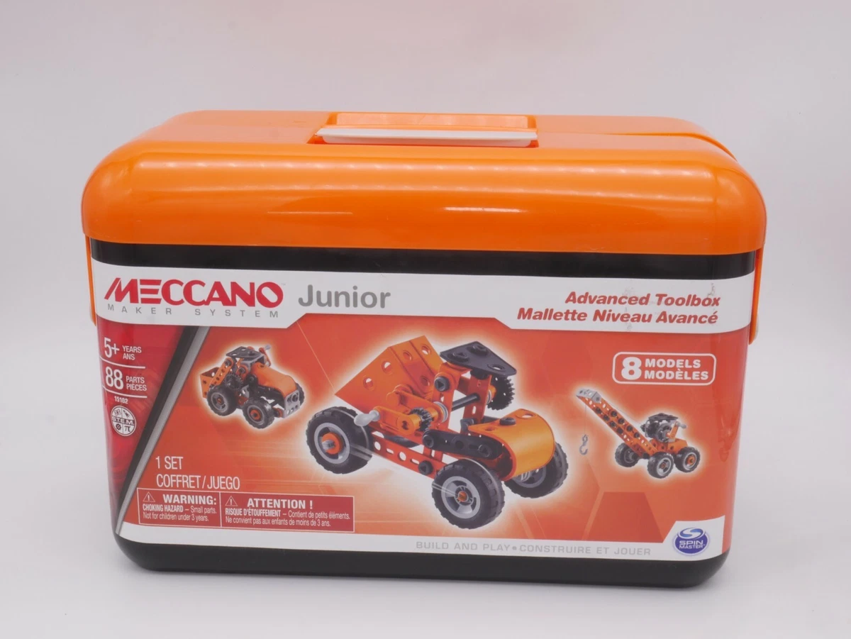 Meccano Junior Maker System - 88 Pieces Advanced Toolbox