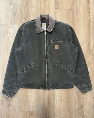 Vintage Carhartt Detroit Jacket J97 MOS THRASHED Rare Size Large