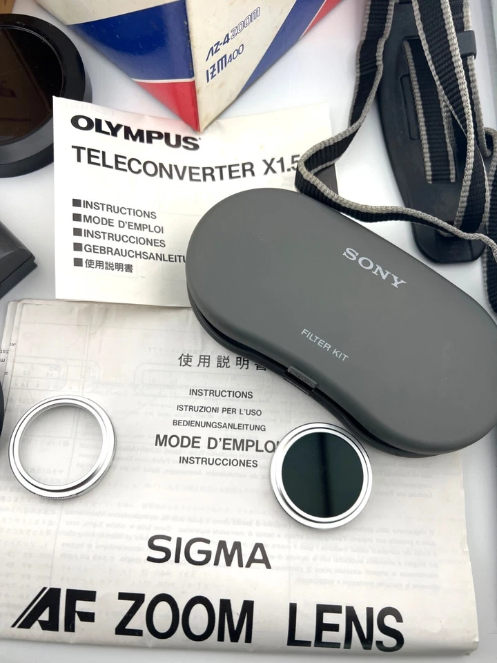 Camera Bundle Sigma 28-80mm Lens Olympus Teleconverter X1.5 Lens Sony Filter Kit - Image 3 of 4