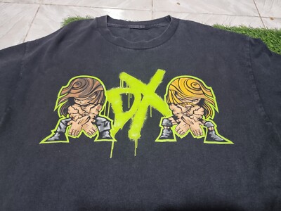 rare WWE/WWF Wrestling D-Generation X DX Army Vintage 2002 T-Shirt