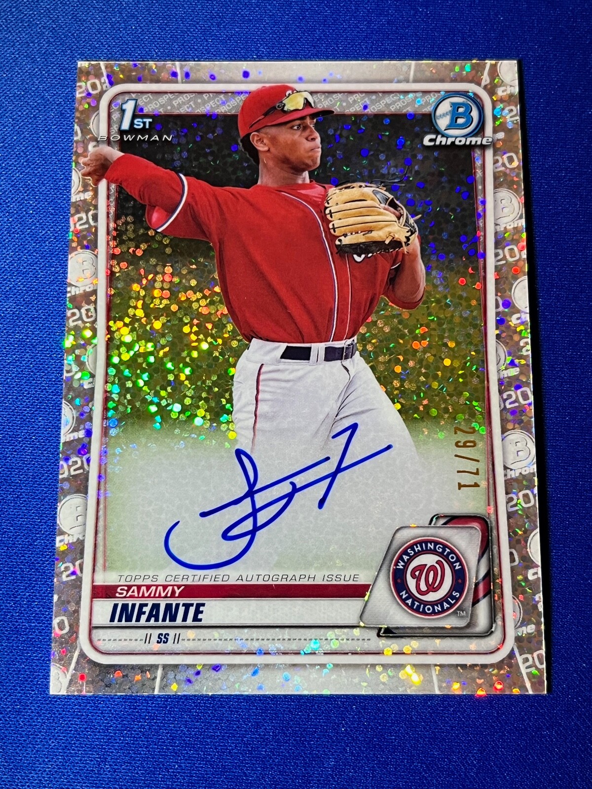 2020 Bowman Draft Chrome Sammy Infante #CDA-SI Sparkle Refractor AUTO /71