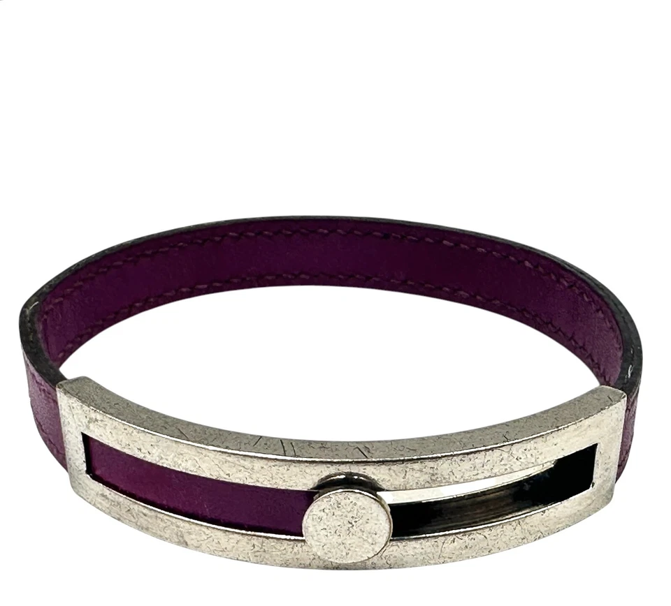 Pulsera de cuero morado Hermès Puspus Foto 4 de 4