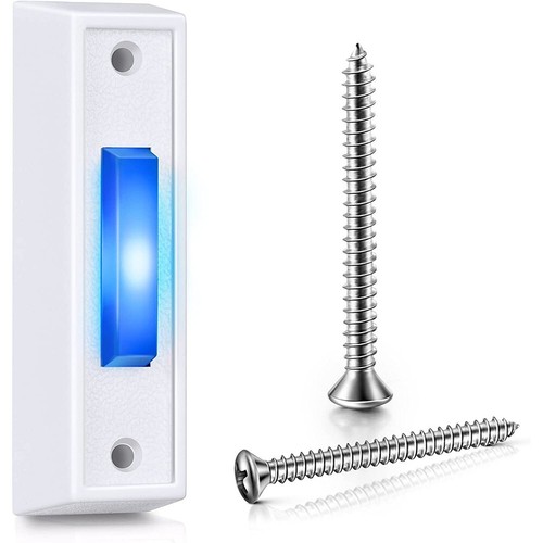 Enhance Visibility with Blue LED Light Wired Doorbell Button