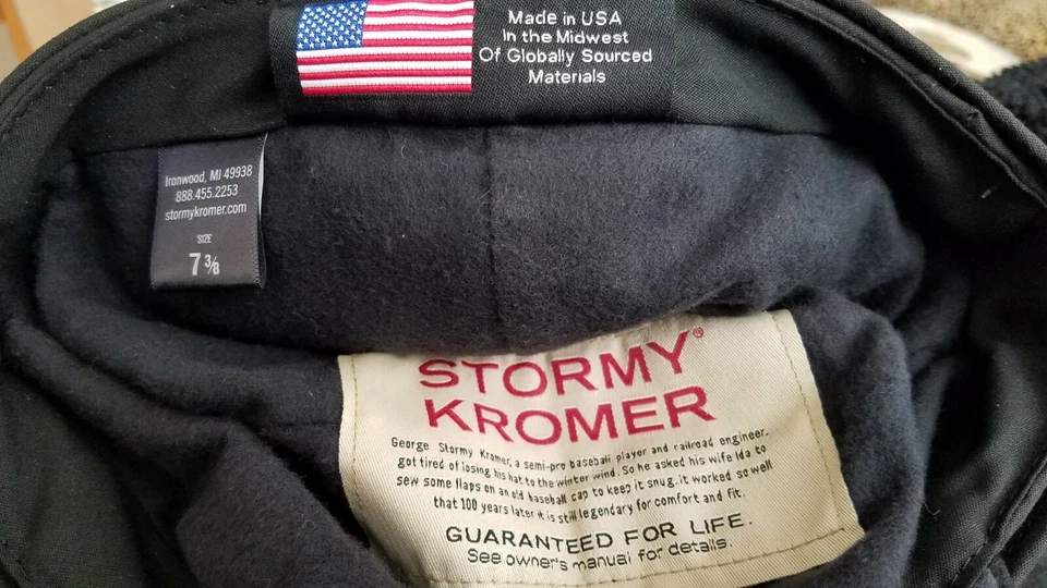 NUEVO CON ETIQUETAS Stormy Kromer Mezcla de Lana Resistente al Viento Sombrero Negro, Unisex Talla 7 3/8 Foto 4 de 4