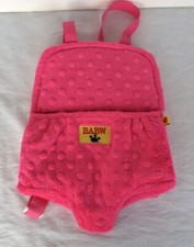 BABW Build A Bear Workshop Pink Fleece Backpack Carrier