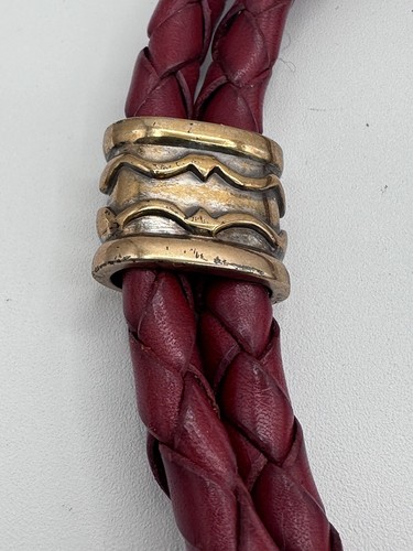Vintage Western Style Braided Rope Hip Belt with Silver Buckle - Picture 2 of 7