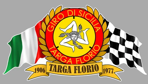 TARGA FLORIO SICILY SICILY RACE RACING TRACK STICKER STICKER 15cm TA142