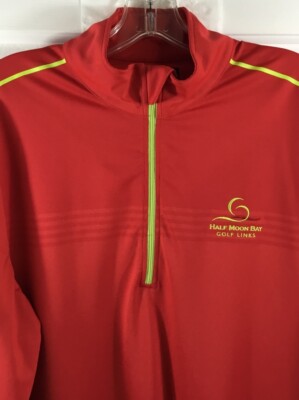 Callaway Half Moon Bay Golf Links 1/4 Zip Pullover Men's M Red