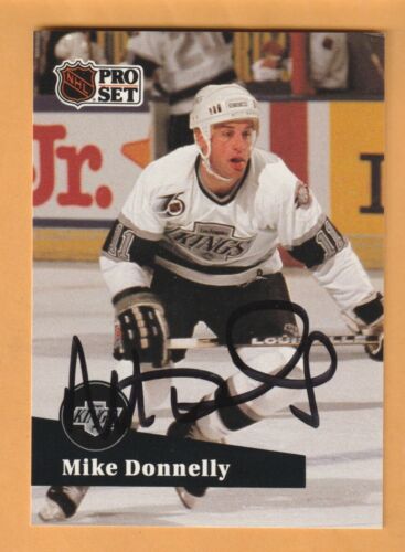 Mike Donnelly Los Angeles Kings AUTO Signed 1991-92 Pro Set Michigan State