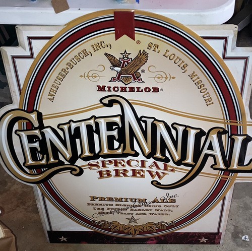 Michelob Centennial Brew Anheuser-Busch Metal/Tin/Beer Sign Rare St Louis