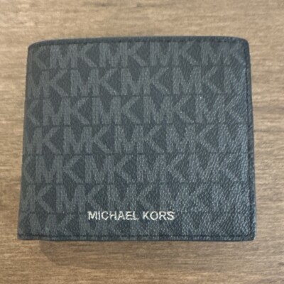 MICHAEL KORS MENS Cooper Logo Billfold Wallet W/Coin Pouch