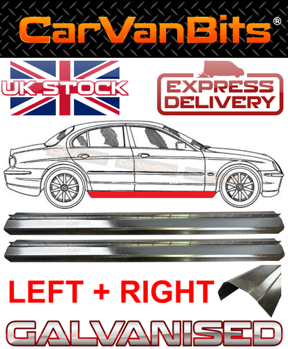 FOR JAGUAR S-TYPE 99-08 SILL REPAIR BODY RUST OUTER LOWER BODY PANEL PAIR - 第 1/9 張圖片
