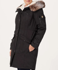 Centigrade Women Parka Coat With Faux Fur Hood Details Size S