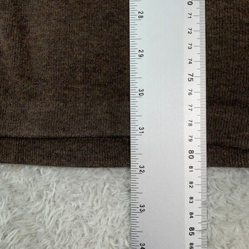 Polo Ralph Lauren maglione maglia cotone a costine marrone 1/4 zip taglia uomo alto 3XLT - Foto 13 di 14