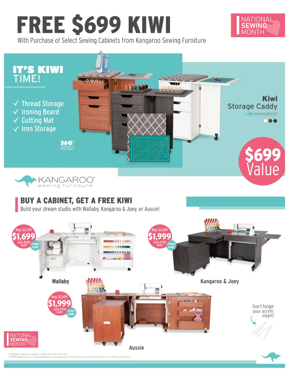 Kangarro Joey II Storage Cabinet - Portable Sewing Storage