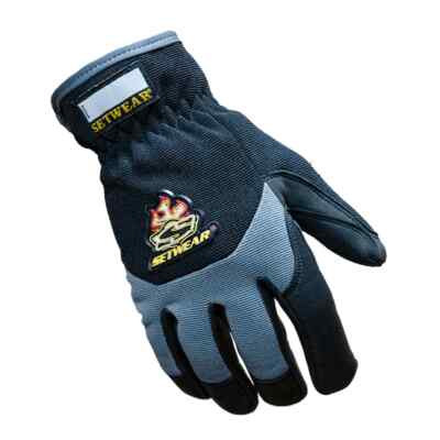 Blue Black Setwear EZ Fit Extreme Gloves Breathable Padded Mesh Top XL, X-Large
