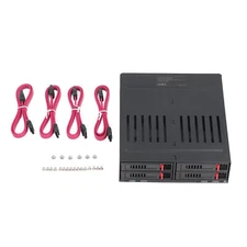 4 Bay HDD Cage Chassis 2.5in Drive Tray 2.5in Mobile Rack Compatible 15mm Thick