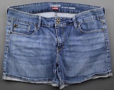 Women's 2015 Denizen Levi's Modern Jean Shorts Mid Rise Cuffed Size 14 36x4 