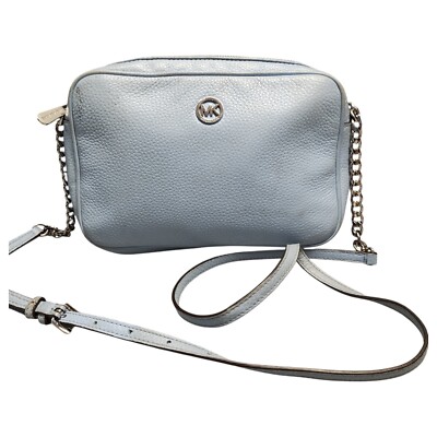 Michael Kors Crossbody Bag Women's Light Blue Inner Pockets Adjustable Strap