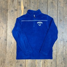 Nfl Fleece Indianapolis Colts Vintage Half-zip Sweatshirt, Blue, Womens Medium