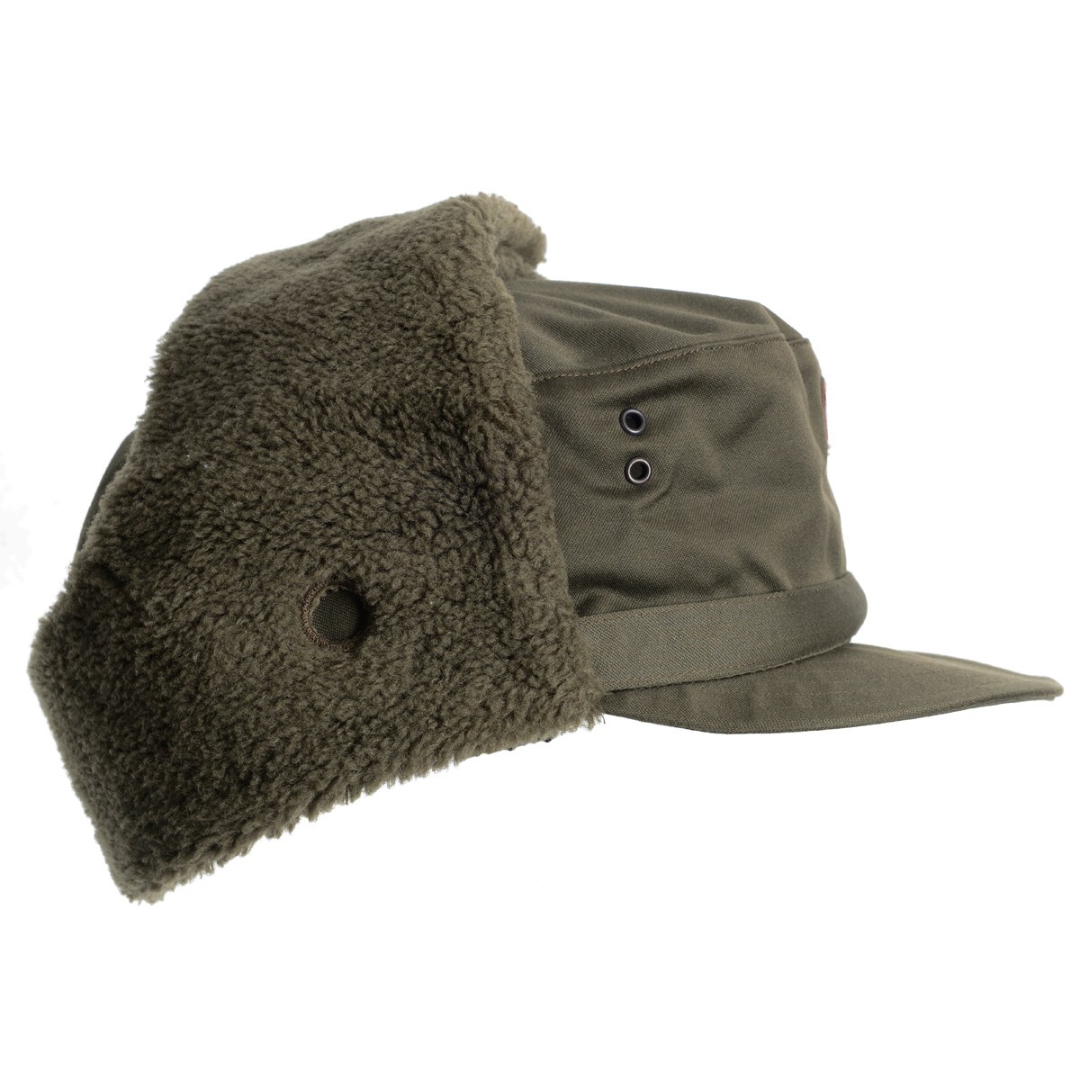 Chapeau D'hiver Militaire Autrichien Surplus - Toison Matelassée, Avec Protège-oreilles - Occasion Bon état